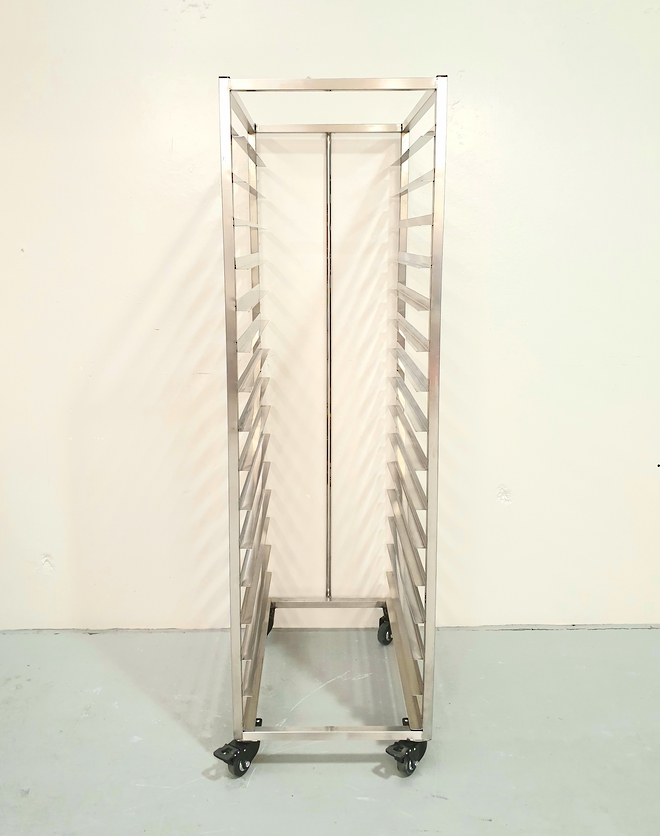 Production Rack S/Steel - 16 Shelf With Bar (Price on Availability) image 0